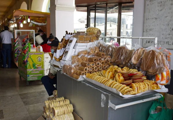 Gorditas Nata Churros Cookies Stall Center Toluca State Mexico Október — Stock Fotó