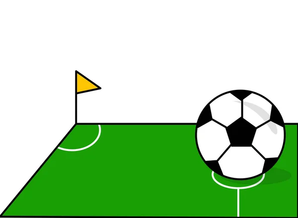 Fotboll Planen Som Utanför Eller Inuti — Stock vektor