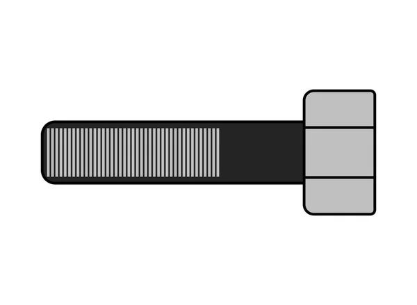 Шестигранная Головка Логотип Веревкой Полпути Белой Backgroud — стоковый вектор