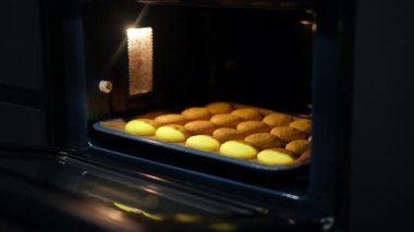 Fırının kapağı kadın eliyle açılıyor. Hamur işlerini yavaşça kapatıyorlar. Tanımlanamayan Kafkasyalı kadın mutfakta lezzetli tatlı pişiriyor.