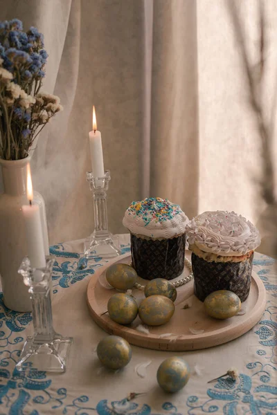 Orthodox Easter Cake Eggs — Stok Foto