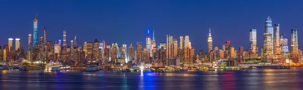 Nowy Jork Manhattan Budynki Śródmieścia Panorama — Zdjęcie stockowe