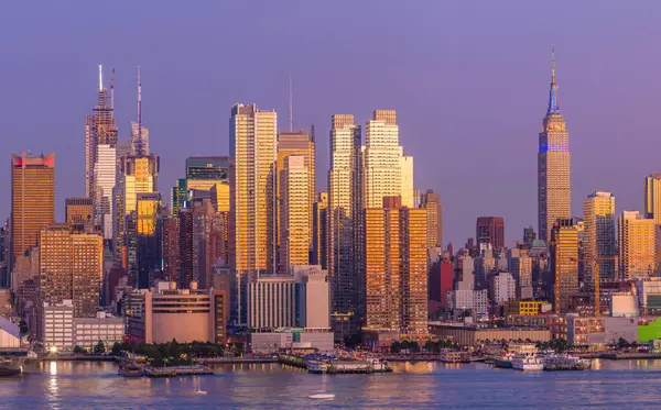 Nowy Jork Manhattan Budynki Śródmieścia Panorama — Zdjęcie stockowe