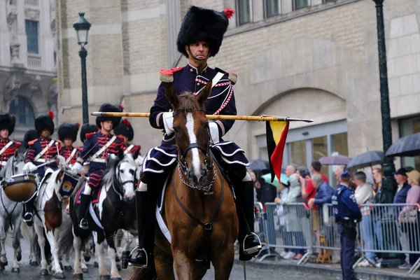 Guardia Real Caballos Durante Una Ceremonia Frente Catedral San Miguel —  Fotos de Stock