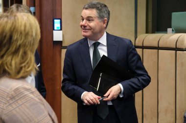 İrlanda Maliye Bakanı Paschal Donohoe, 7 Kasım 2022 'de Brüksel, Belçika' da Avrupa Sosyal Ortakları ile Makroekonomik Diyalog Toplantısına katılmak üzere geldi..