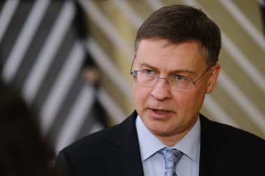 Avrupa Komisyonu 'nun Ticaret Komiseri Valdis Dombrovskis, Eurogroup Maliye Bakanlarının 7 Kasım 2022' de Brüksel, Belçika 'daki Avrupa Konseyi' nde yapacağı toplantıya katılmak üzere ülkeye geldi..