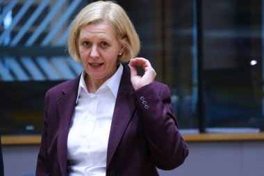 Maliye Bakanı Yıllık Akkermann, Eurogroup Maliye Bakanlarının 7 Kasım 2022 'de Brüksel, Belçika' daki Avrupa Konseyi 'nde yapacağı toplantıya katılmak üzere geliyor..