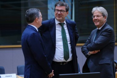Maliye Bakanı Paschal Donohoe, Eurogroup Maliye Bakanlarının 7 Kasım 2022 'de Brüksel, Belçika' daki Avrupa Konseyi toplantısına katılmak üzere geliyor..