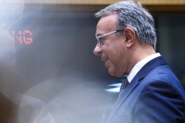 Maliye Bakanı Kristos Staikouras, Eurogroup Maliye Bakanlarının 7 Kasım 2022 'de Brüksel, Belçika' daki Avrupa Konseyi 'nde yapacağı toplantıya katılmak üzere ülkeye geldi..