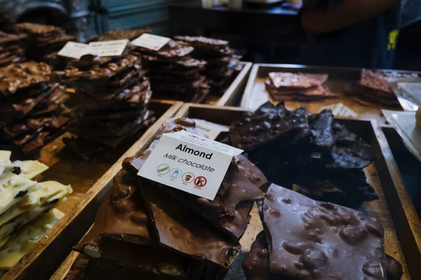 Belçika Çikolataları Ekim 2022 Belçika Nın Antwerp Kentindeki Pastanede Satışa — Stok fotoğraf