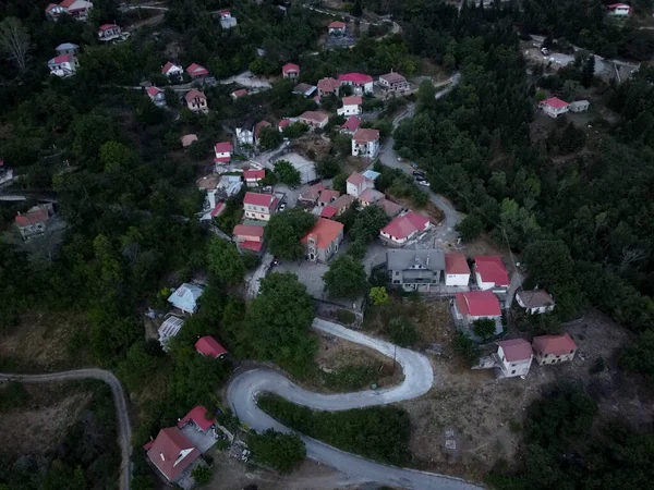 Вид Воздуха Деревню Лефка Греции Августа 2022 Года — стоковое фото
