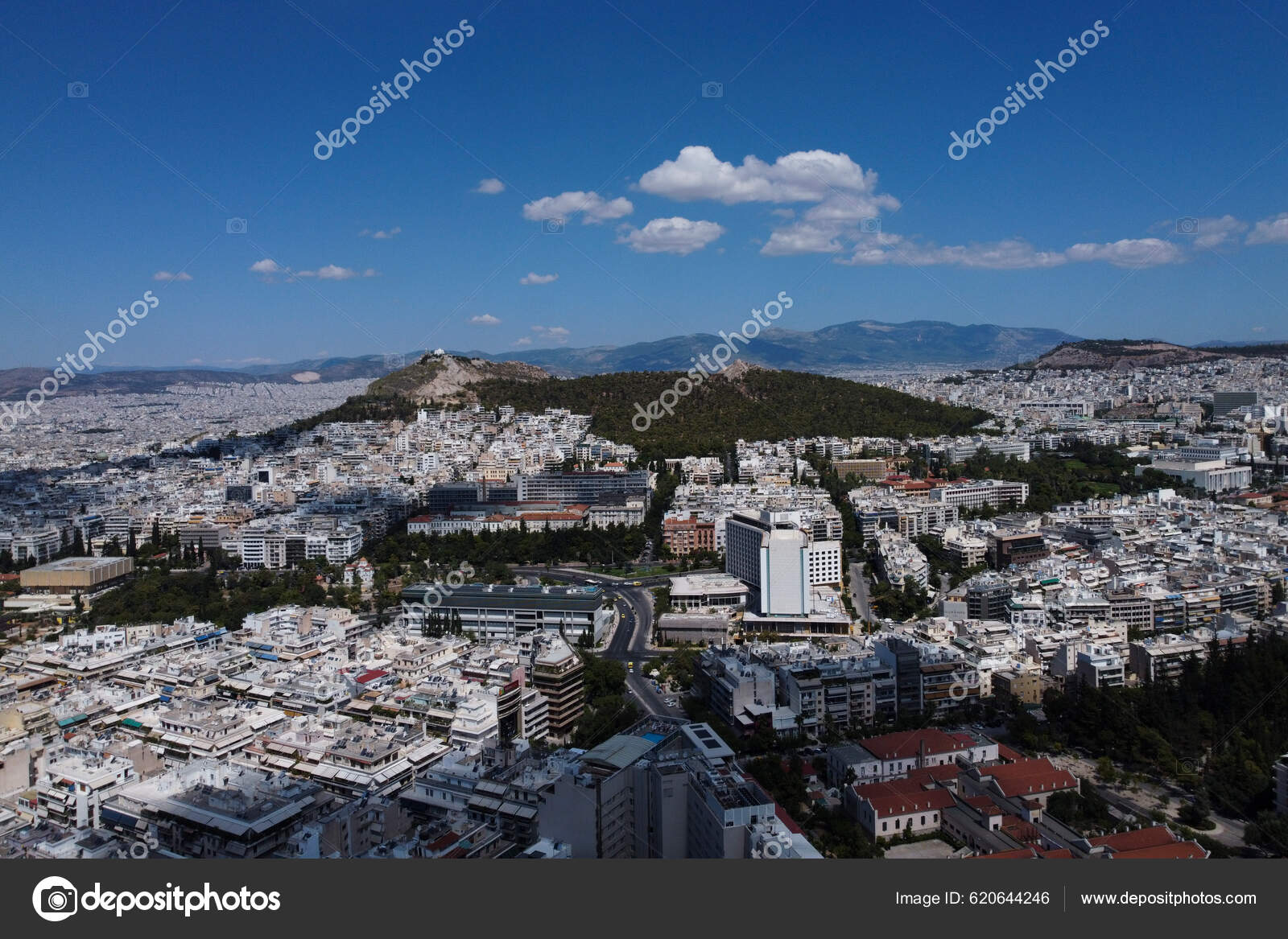 Shot Athens City Drone Showing Highly Populated Area Greece August – Stock  Editorial Photo © Ale_Mi #620644246