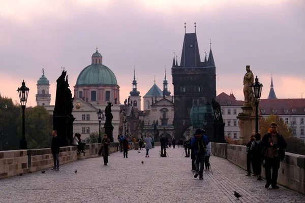Çek Cumhuriyeti Nin Prag Şehrinde Ekim 2022 Güneş Işığı Gören — Stok fotoğraf