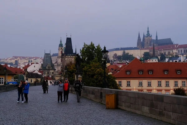 Çek Cumhuriyeti Nin Prag Şehrinde Ekim 2022 Güneş Işığı Gören — Stok fotoğraf