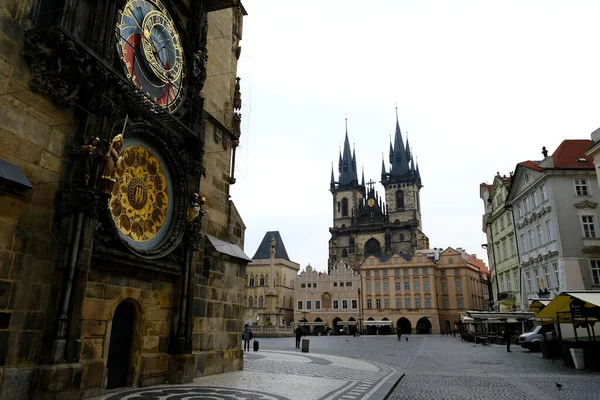 Rynek Starego Miasta Słońcu Praga Czechy Października 2022 — Zdjęcie stockowe