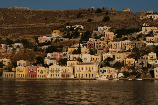 Vue Port Symi Grèce Août 2022 — Photo