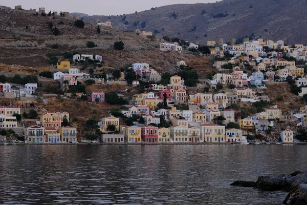 Vue Port Symi Grèce Août 2022 — Photo