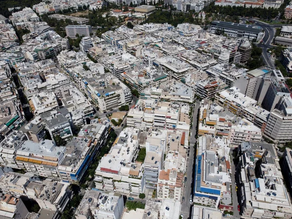 stock image A shot of Athens city from a drone showing the highly populated area in Greece on August 15, 2022.