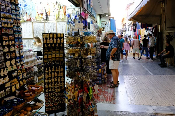 Follia Passeggiata Turistica Nella Zona Monastiraki Atene Grecia Agosto 2022 — Foto Stock