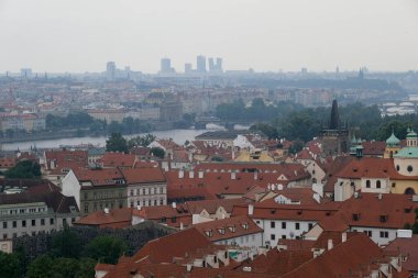 Çek Cumhuriyeti Prag panoramik manzarası 27 Temmuz 2022.