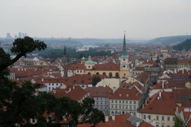 Çek Cumhuriyeti Prag panoramik manzarası 27 Temmuz 2022.