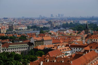 Çek Cumhuriyeti Prag panoramik manzarası 27 Temmuz 2022.
