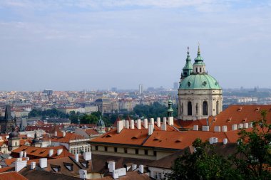 Çek Cumhuriyeti Prag panoramik manzarası 27 Temmuz 2022.