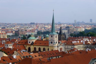 Çek Cumhuriyeti Prag panoramik manzarası 27 Temmuz 2022.