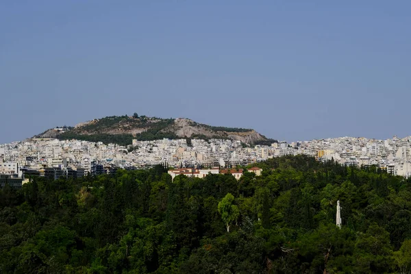 Panoramautsikt Över Pedion Areos Som Största Offentliga Parkerna Aten Grekland — Stockfoto