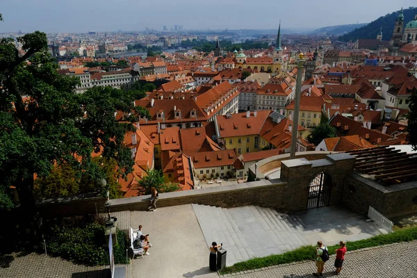 Panoramiczny Widok Pragę Czechy Lipca 2022 — Zdjęcie stockowe