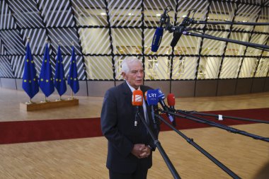 AB Yüksek Temsilcisi Josep BORRELL, AB dışişleri bakanlarının 14 Kasım 2022 'de Brüksel' deki Avrupa Konseyi 'nde yapacağı toplantıya katılmak üzere Belçika' nın başkenti Brüksel 'e geldi..