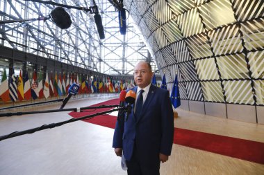 Romanya Dışişleri Bakanı Bogdan AURESCU, 14 Kasım 2022 'de Brüksel, Belçika' daki Avrupa Konseyi 'nde düzenlenen AB dışişleri bakanlarının bir toplantısına katıldı.