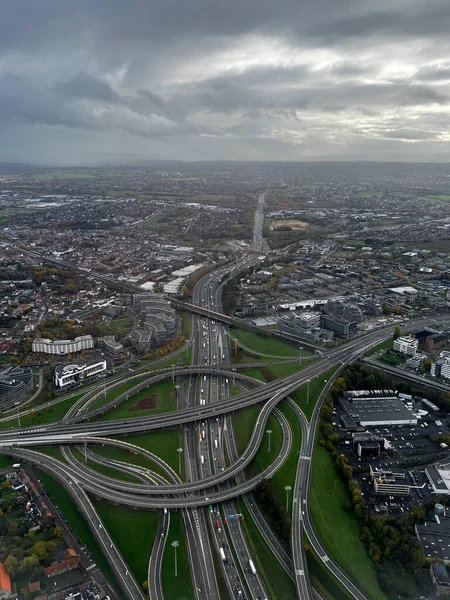 Aerial View Ring Road Brussels Belgium November 2022 — Stock Photo, Image