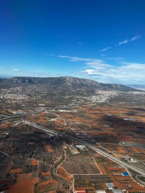 22 Kasım 2022 'de Yunanistan' ın Atina kentindeki Halka Yolu üzerindeki hava manzarası.
