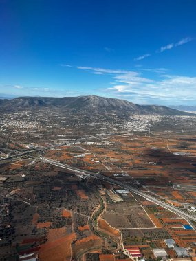 22 Kasım 2022 'de Yunanistan' ın Atina kentindeki Halka Yolu üzerindeki hava manzarası.