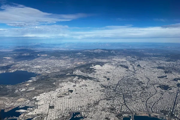 Widok Lotu Ptaka Miasto Ateny Grecja Listopada 2022 — Zdjęcie stockowe