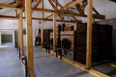 Almanya 'daki Dachau toplama kampının 25 Temmuz 2022 tarihli iç görünümü.