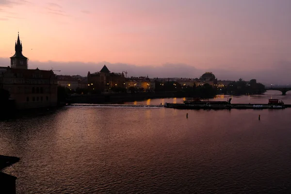 Ekim 2022 Çek Cumhuriyeti Nin Uzun Nehri Olan Vltava Nehri — Stok fotoğraf