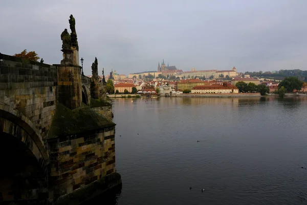 Utsikt Över Floden Vltava Som Den Längsta Floden Tjeckien Prag — Stockfoto