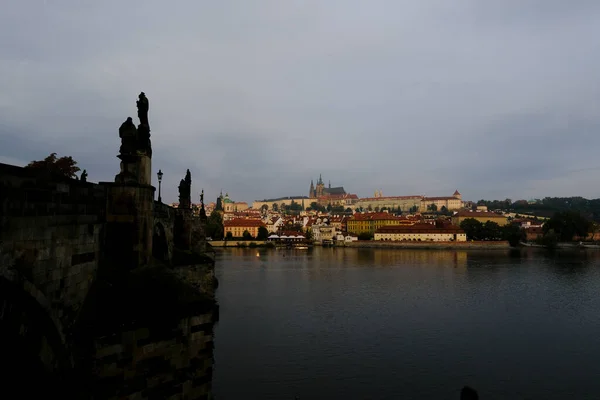 Vista Rio Vltava Que Rio Mais Longo República Checa Praga — Fotografia de Stock