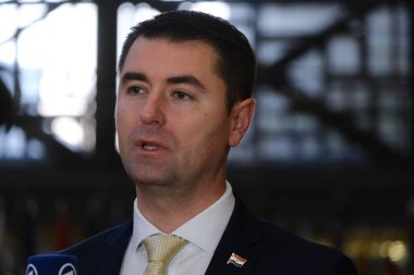 Enerji Bakanı Davor FILIPOVIC, 24 Kasım 2022 'de Brüksel, Belçika' daki AB genel merkezinde düzenlenen olağandışı bir Avrupa Birliği enerji bakanları toplantısına katılmak üzere geldi..