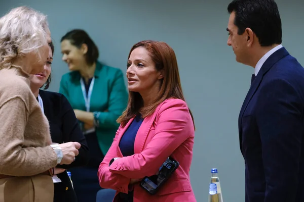 Miriam Dalli Energiaügyi Miniszter Megérkezik Európai Unió Energiaügyi Minisztereinek Rendkívüli — Stock Fotó