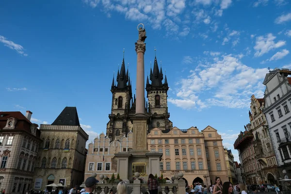 Praça Cidade Velha Famosa Praga República Checa Julho 2022 — Fotografia de Stock