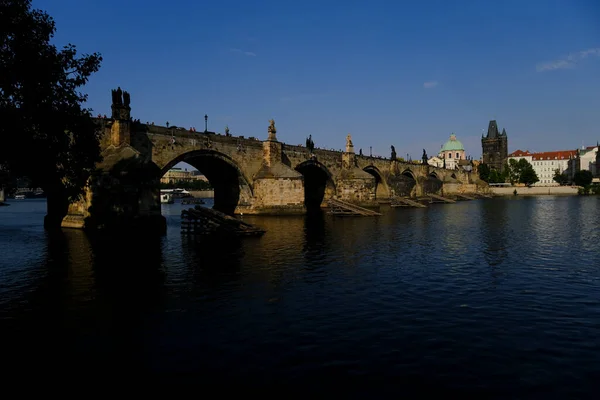 Blick Auf Die Moldau Den Längsten Fluss Der Tschechischen Republik — Stockfoto