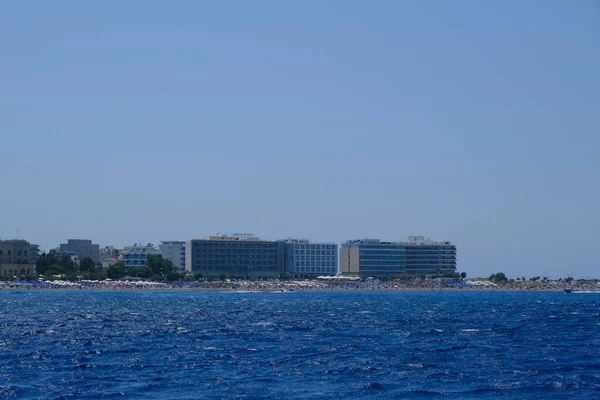 2022年7月29日希腊罗得岛海滨酒店 — 图库照片