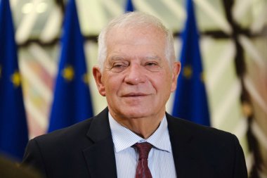 Josep BORRELL FONTELLES, AB yetkilisi 28 Kasım 2022 'de Brüksel, Belçika' daki Avrupa Bakanlar Kurulu 'na katılmak üzere geldi.