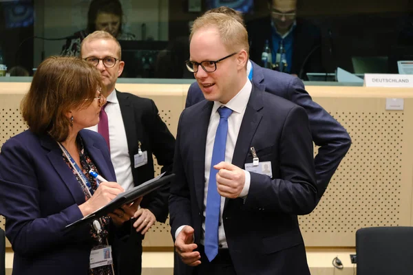 Jens Brandenburg Ministro Llega Para Participar Consejo Ministros Europeos Bruselas — Foto de Stock