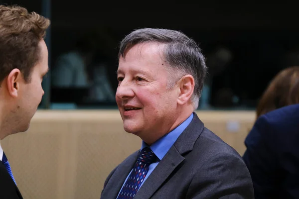 Vladimir Balas Ministro Llega Para Participar Consejo Ministros Europeos Bruselas — Foto de Stock