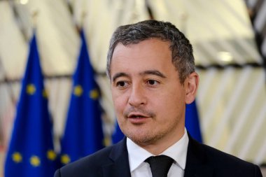 Bakan Gerald DARMANIN, 8 Aralık 2022 'de Brüksel, Belçika' daki Avrupa İçişleri Konseyi 'ne katılmak üzere geliyor.. 