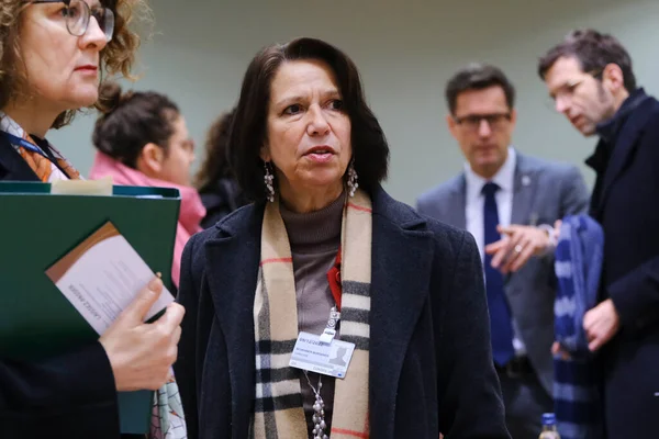 Christine Schraner Burgener Miniszter 2022 December Érkezik Európai Belügyi Tanács — Stock Fotó